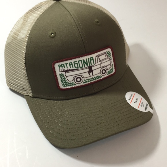 Patagonia trucker camo SnapBack green hat mid - Picture 5 of 6